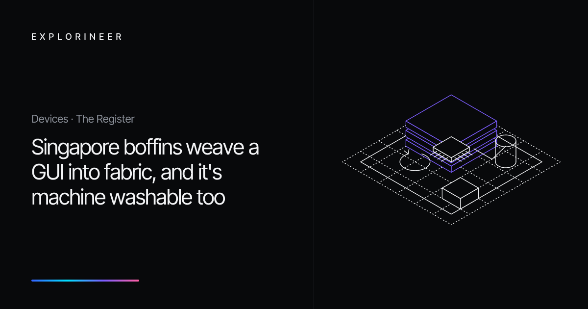Singapore boffins weave a GUI into fabric, and it's machine washable ...